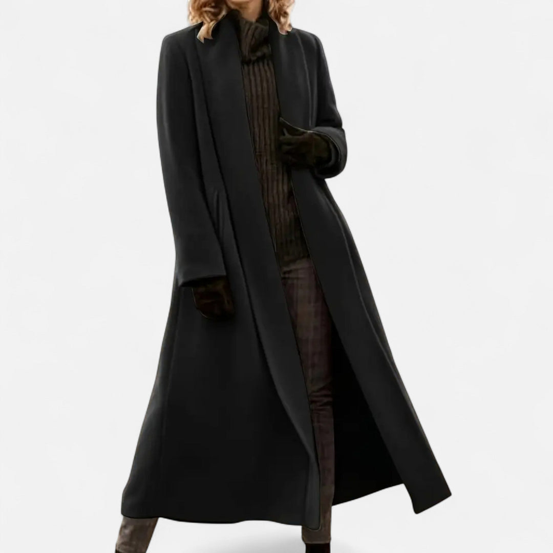 Womens Plus-Size Trench Coat Lightweight Lapel Long Fit