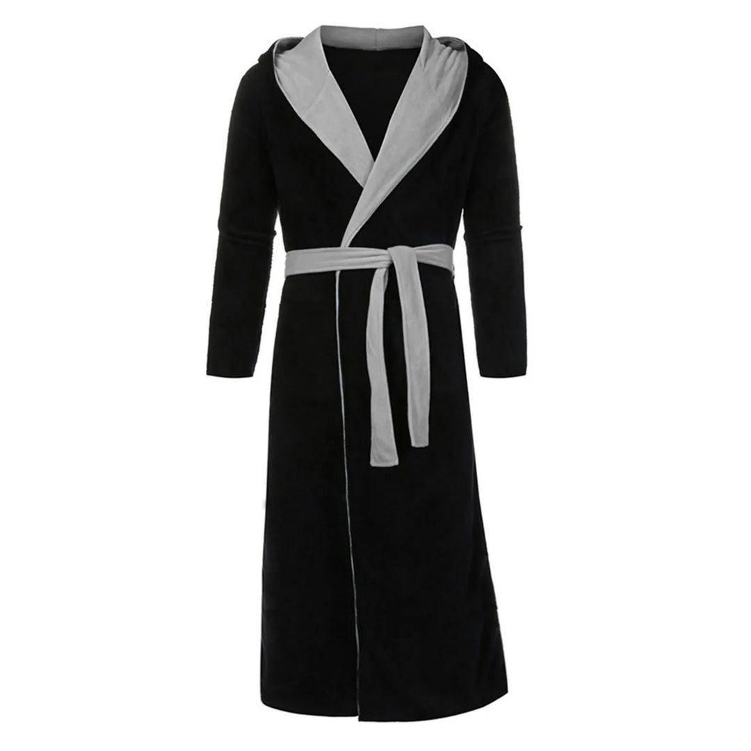 Mens Hooded Dressing Gown Comfortable Fit
