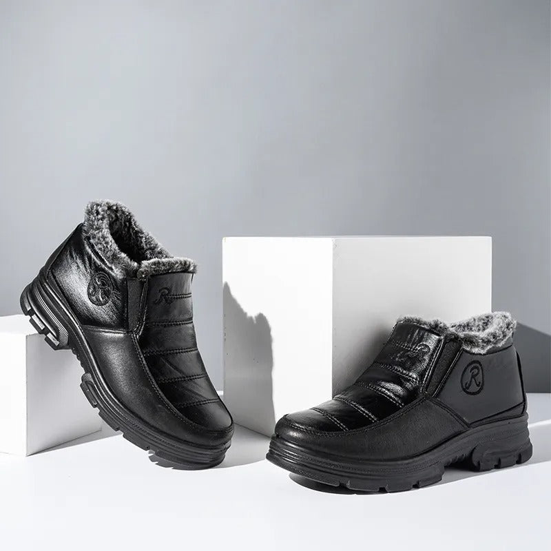 Unisex Plush Ankle Boots with Anti-Slip Sole - BritishMode