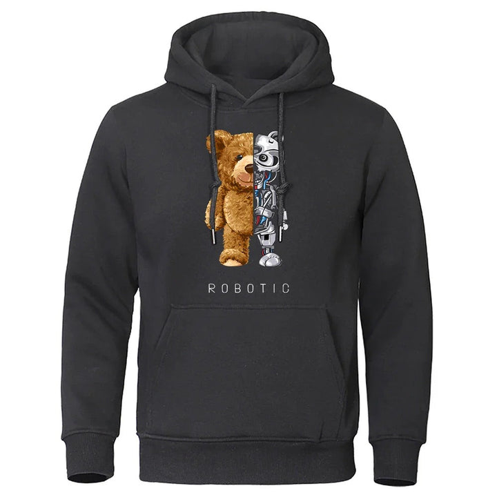 Unisex Hoodie Sweatshirt with Teddy Print