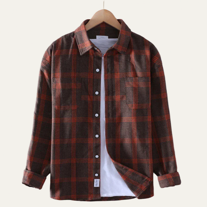 Mens Flannel Shirt Cotton Relaxed Fit - BritishMode