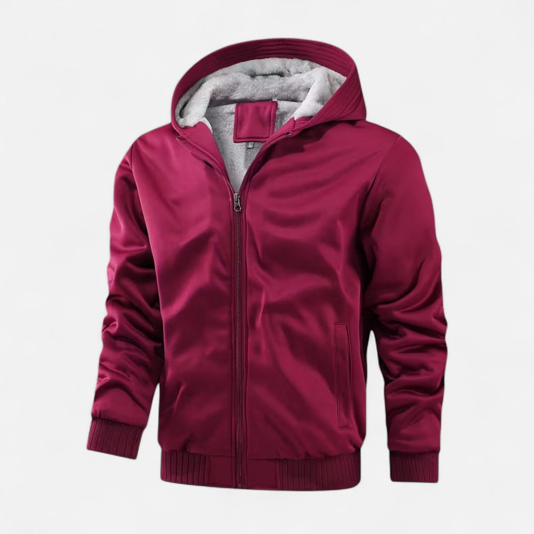 Mens Winter Coat Fleece Hooded Warm
