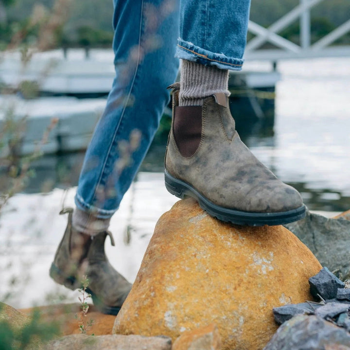 Mens Chelsea Boots Leather Anti-Slip Sole