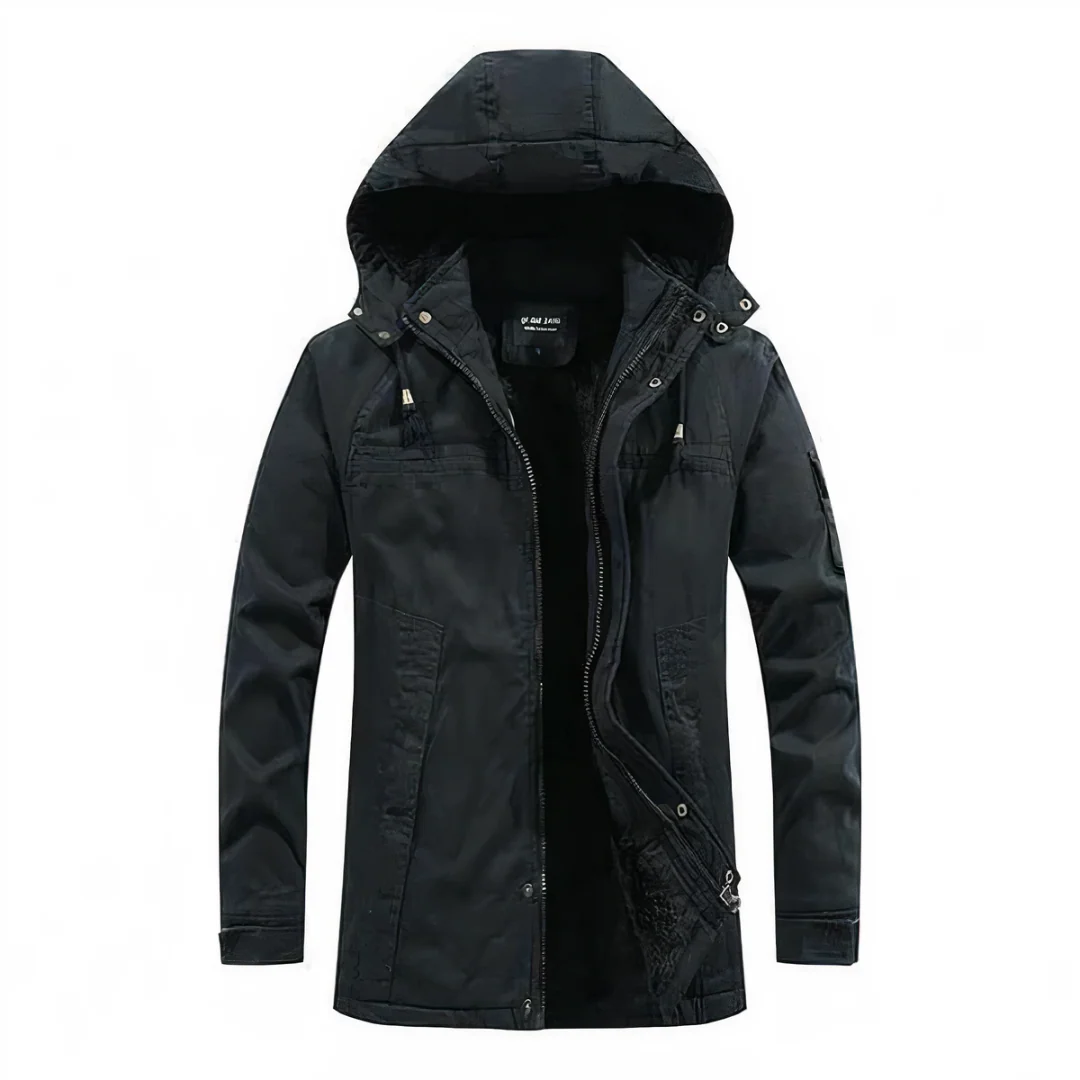 Mens Modern Parka Jacket with Hood Winter Outerwear