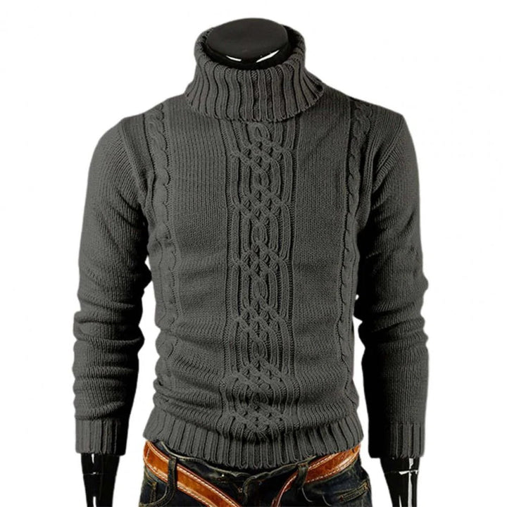 Mens Merino Wool Knitted Turtleneck Jumper