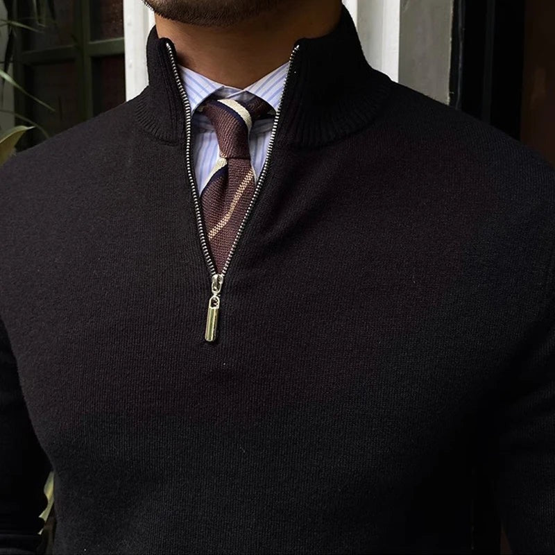 Mens Quarter Zip Jumper Modern Fit