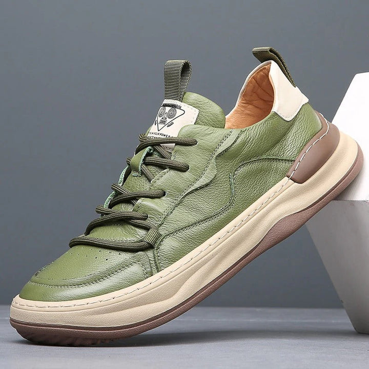Mens Orthopedic Leather Shoes Casual Modern Sneakers
