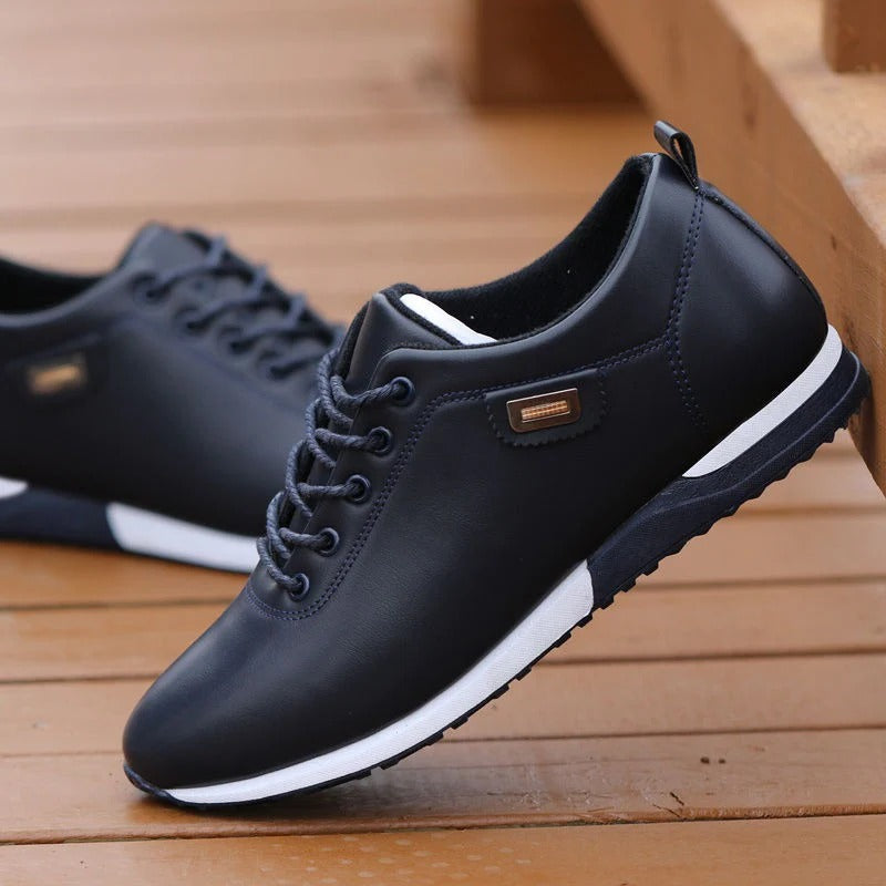 Mens Orthopedic Leather Sneakers Comfortable Fit
