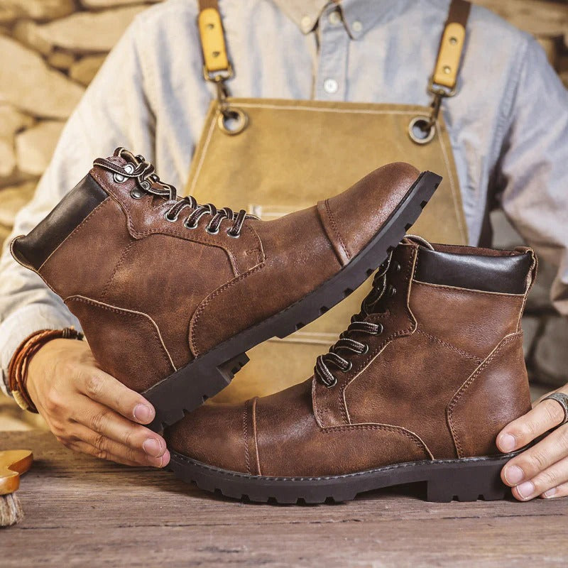 Mens Work Boots Durable Sole High Top
