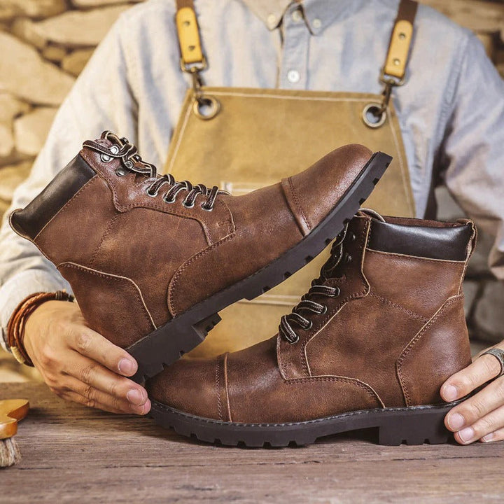 Mens Work Boots Durable Sole High Top