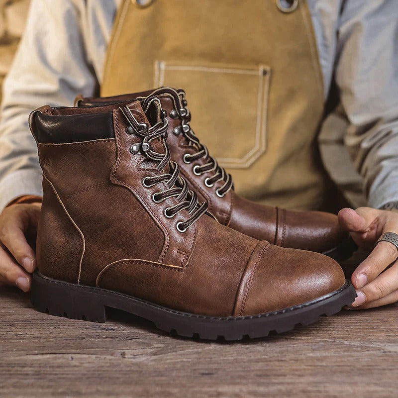Mens Work Boots Durable Sole High Top