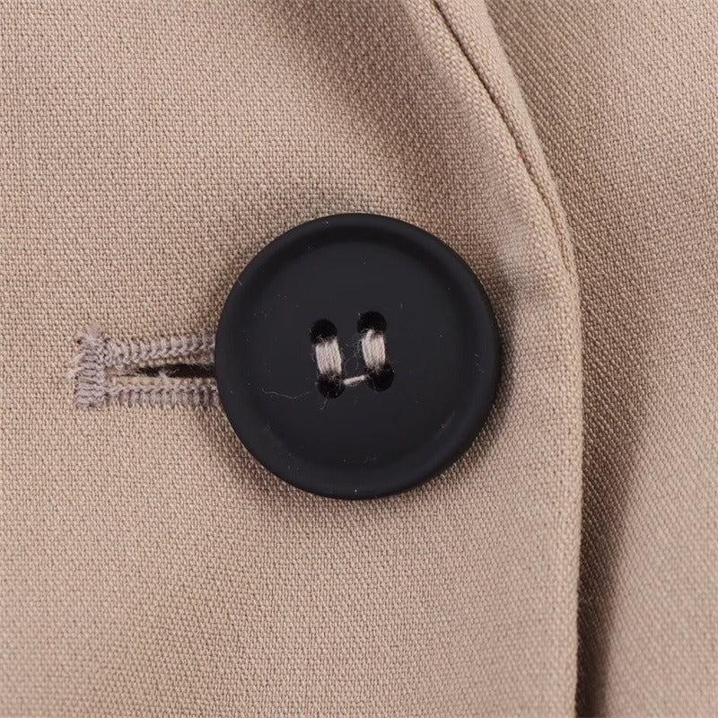Womens Wool Cape Coat Hip-Length Loose Fit Lapel Collar