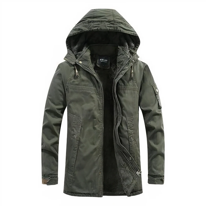 Mens Modern Parka Jacket with Hood Winter Outerwear