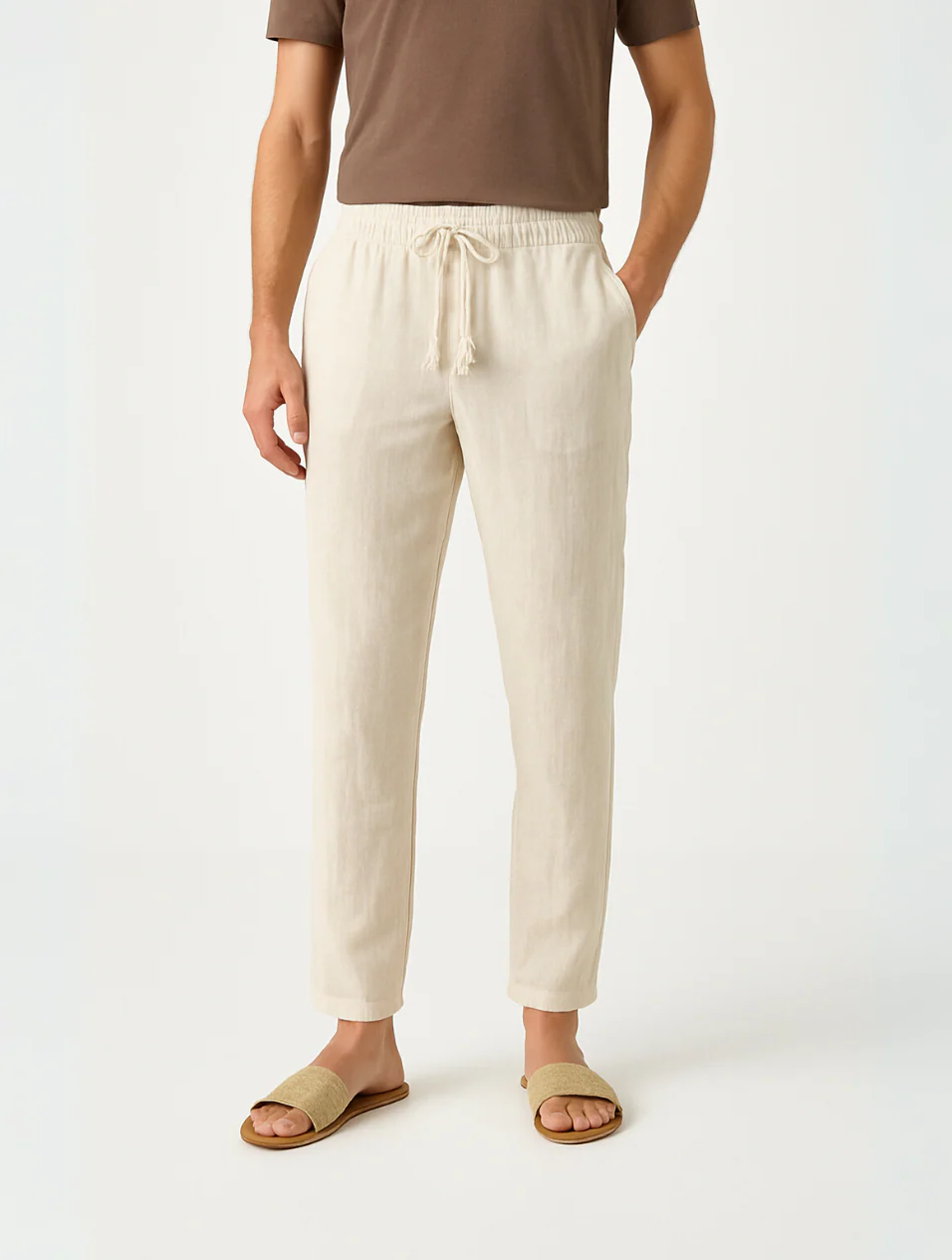 Mens Linen Pants Relaxed Fit