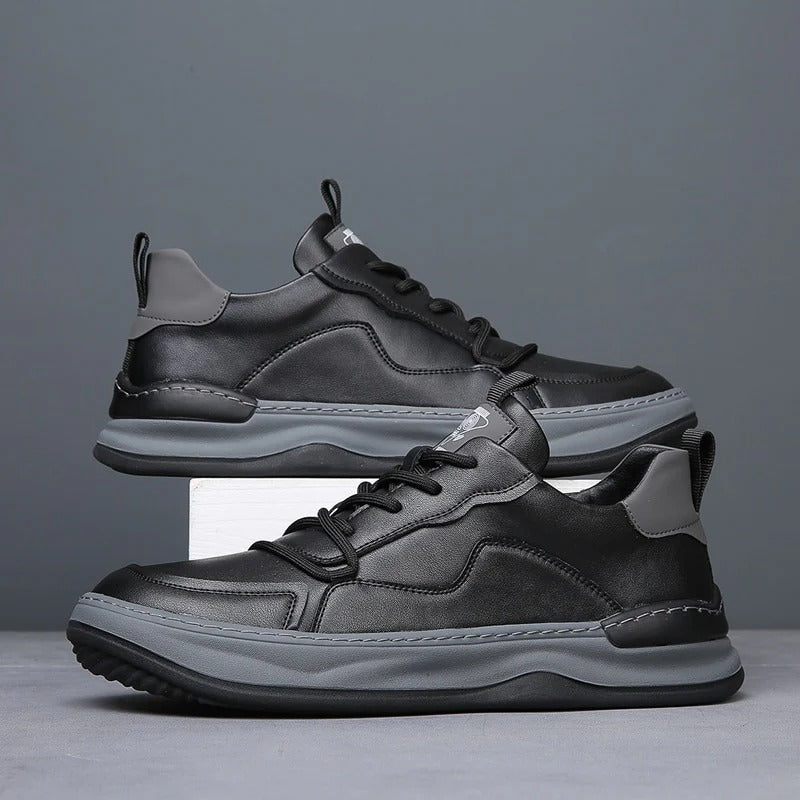 Mens Orthopedic Leather Shoes Casual Modern Sneakers