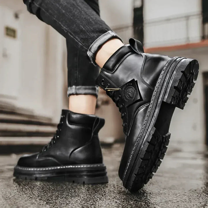 Mens Outdoor Boots Lace-Up Reinforced Sole