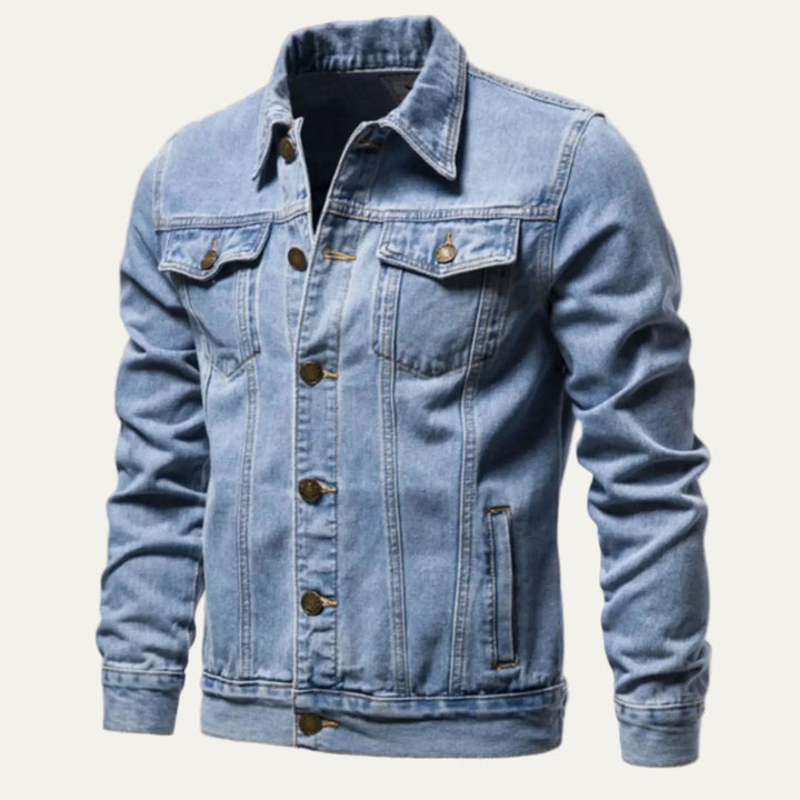 Mens Denim Trucker Jacket Classic Tailored Fit