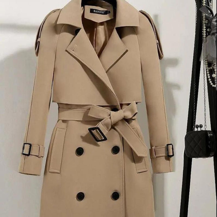 Womens Trench Coat with Belt Relaxed Fit