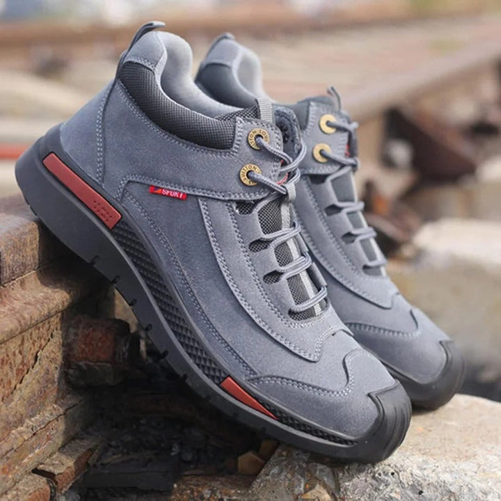 Mens Safety Work Boots Steel Toe Orthopedic