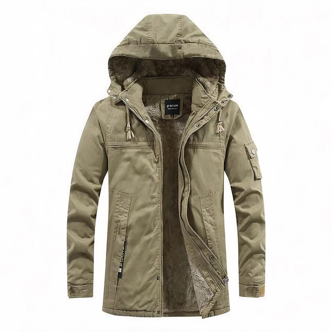 Mens Modern Parka Jacket with Hood Winter Outerwear