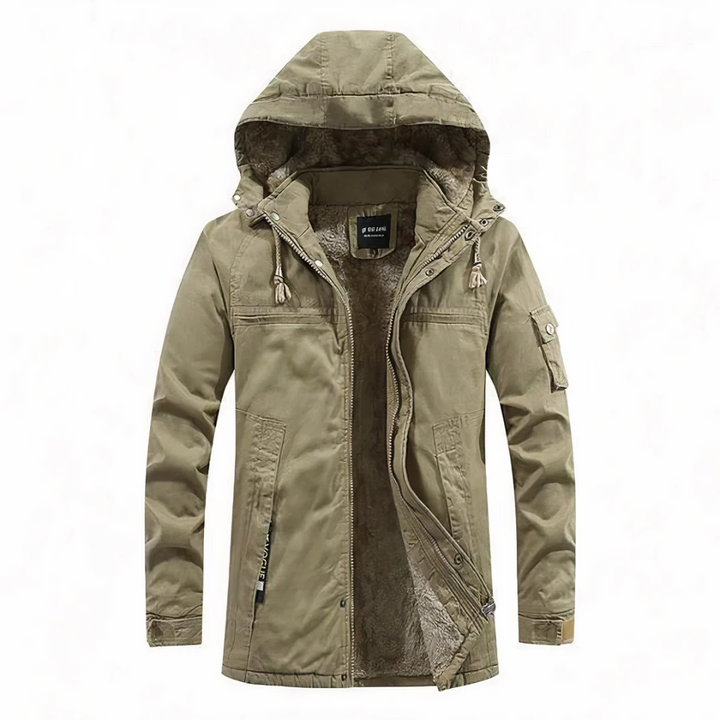 Mens Modern Parka Jacket with Hood Winter Outerwear