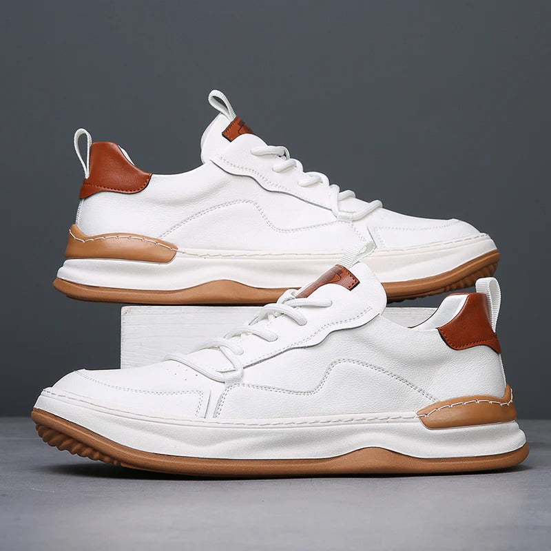 Mens Orthopedic Leather Shoes Casual Modern Sneakers