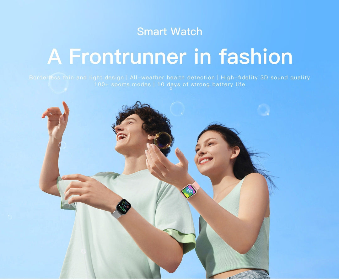 Unisex Smartwatch Heart Rate Monitor Sports Modes Slim Fit