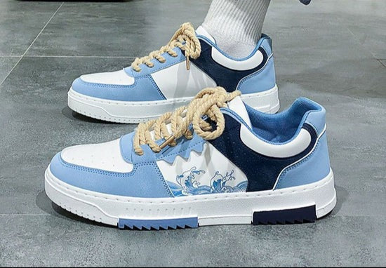 Unisex Low Top Trainers Graphic Print Chunky Laces - BritishMode