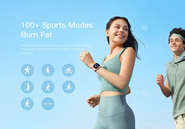 Unisex Smartwatch Heart Rate Monitor Sports Modes Slim Fit