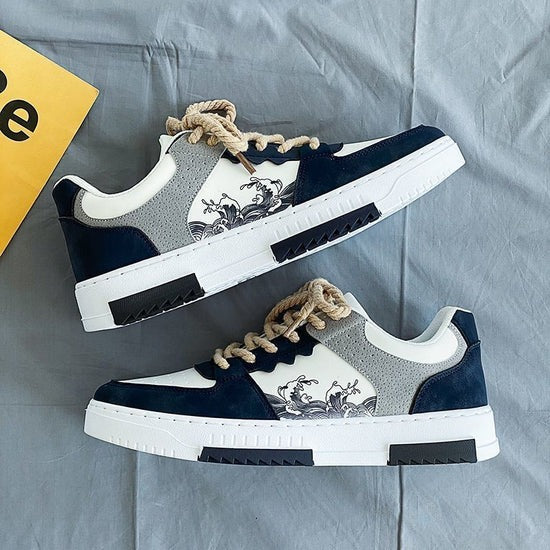 Unisex Low Top Trainers Graphic Print Chunky Laces