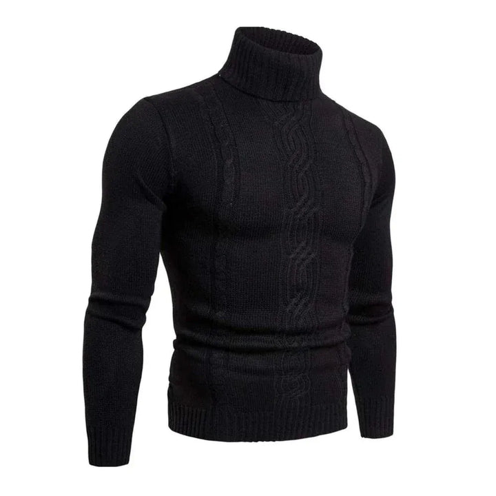Mens Merino Wool Knitted Turtleneck Jumper