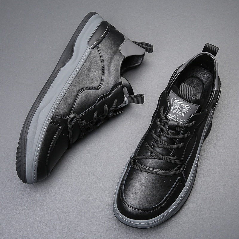 Mens Orthopedic Leather Shoes Casual Modern Sneakers