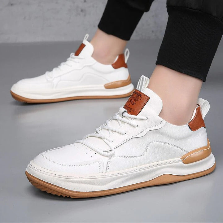Mens Orthopedic Leather Shoes Casual Modern Sneakers
