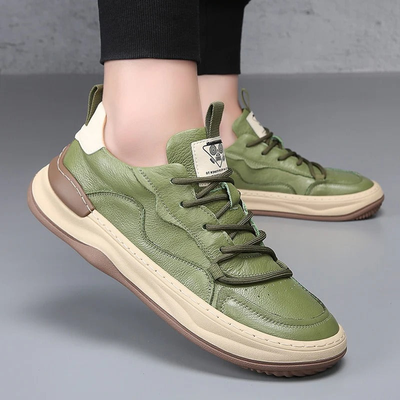 Mens Orthopedic Leather Shoes Casual Modern Sneakers - BritishMode