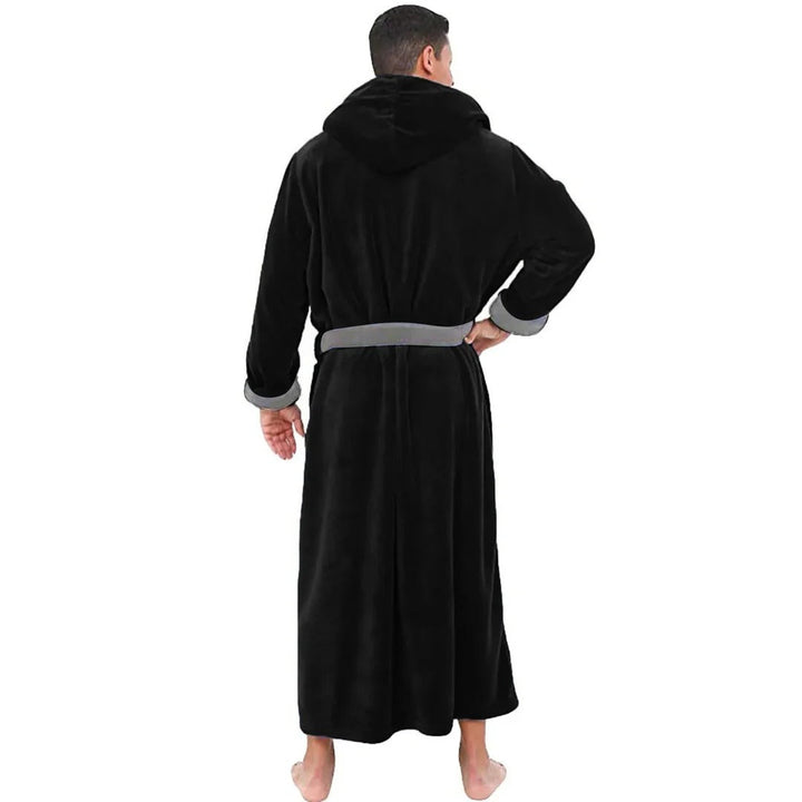 Mens Hooded Dressing Gown Comfortable Fit