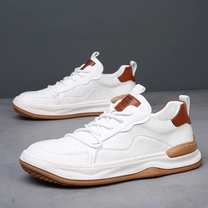 Mens Orthopedic Leather Shoes Casual Modern Sneakers
