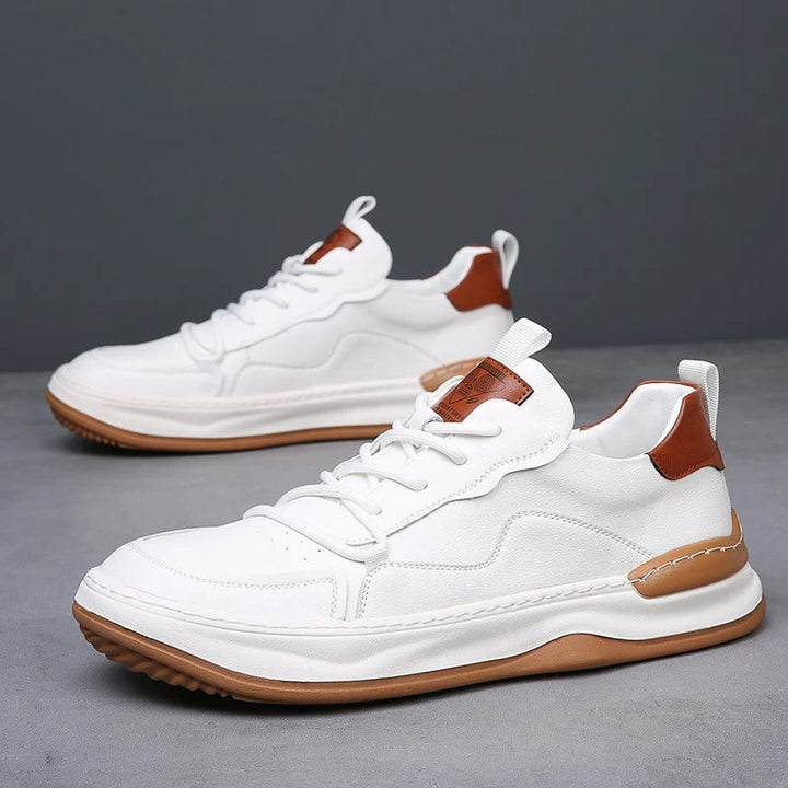 Mens Orthopedic Leather Shoes Casual Modern Sneakers