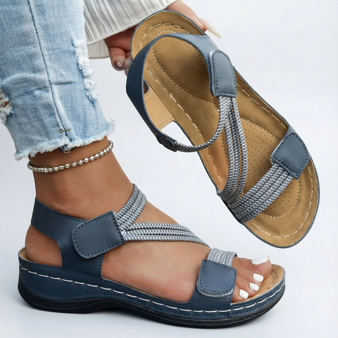Womens Orthopaedic Comfort Sandals with Ankle Strap - BritishMode