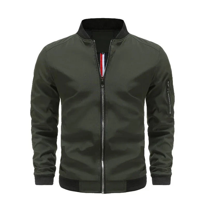 Mens Winter Bomber Jacket with Zip Closure