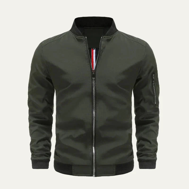 Mens Bomber Jacket Minimalist Placket Design