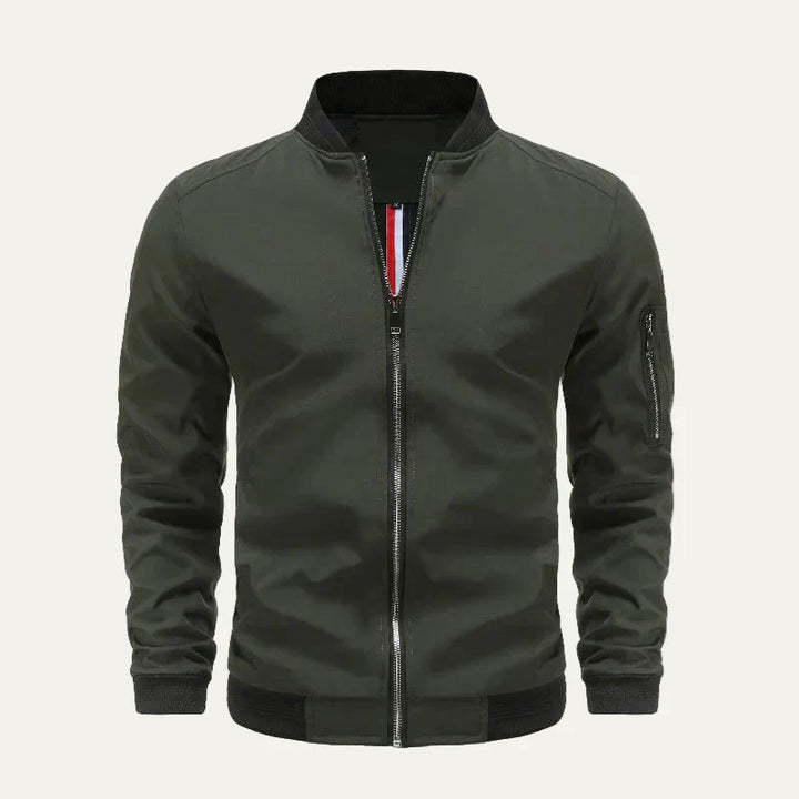 Mens Bomber Jacket Minimalist Placket Design