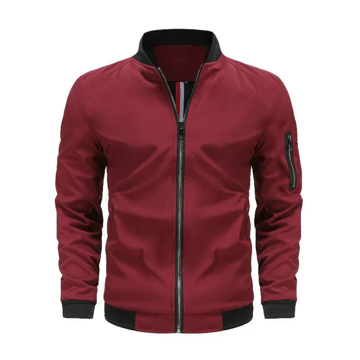 Mens Winter Bomber Jacket with Zip Closure