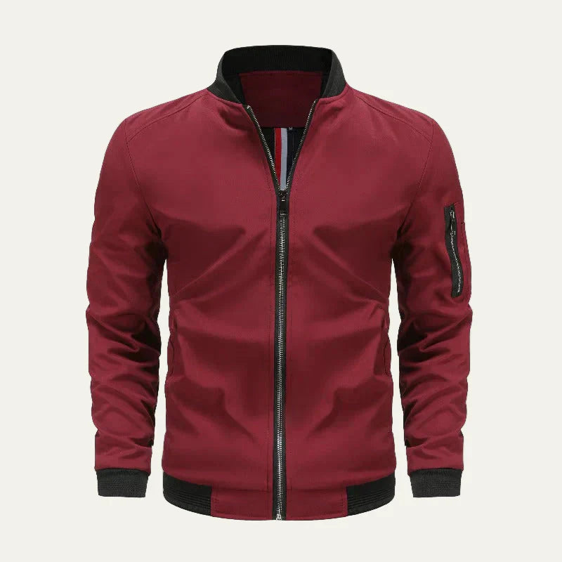 Mens Bomber Jacket Minimalist Placket Design