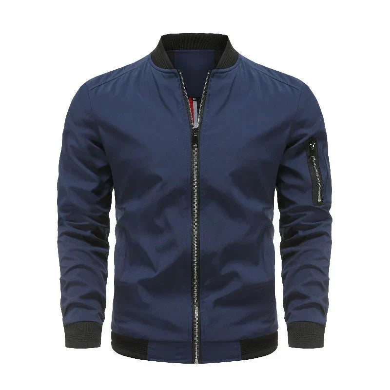 Mens Winter Bomber Jacket with Zip Closure