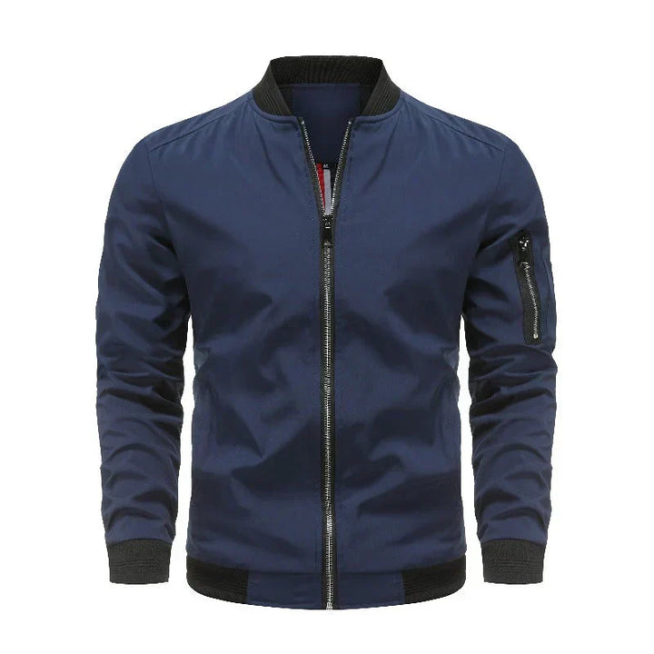 Mens Winter Bomber Jacket with Zip Closure
