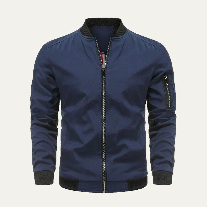 Mens Bomber Jacket Minimalist Placket Design