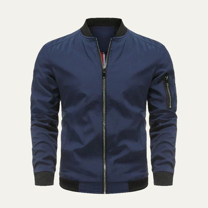 Mens Bomber Jacket Minimalist Placket Design