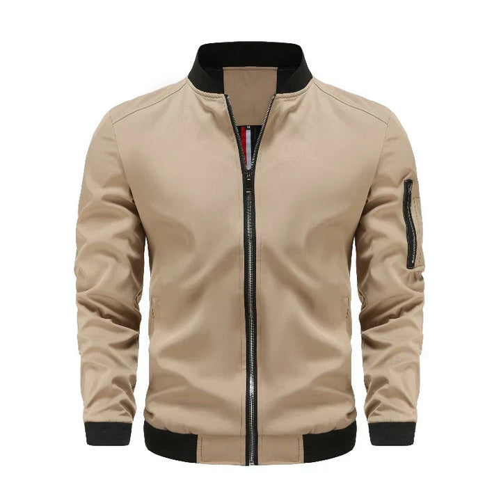 Mens Winter Bomber Jacket with Zip Closure