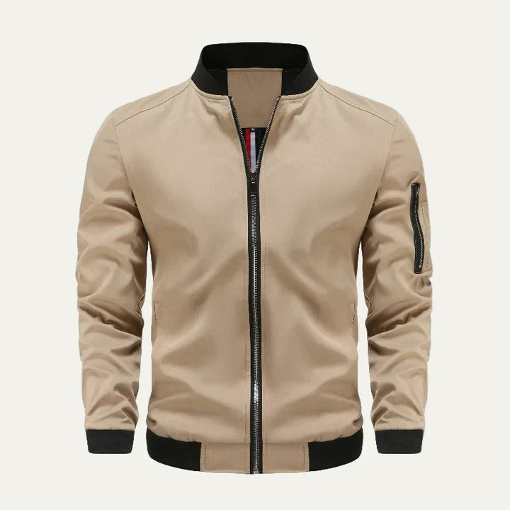 Mens Bomber Jacket Minimalist Placket Design