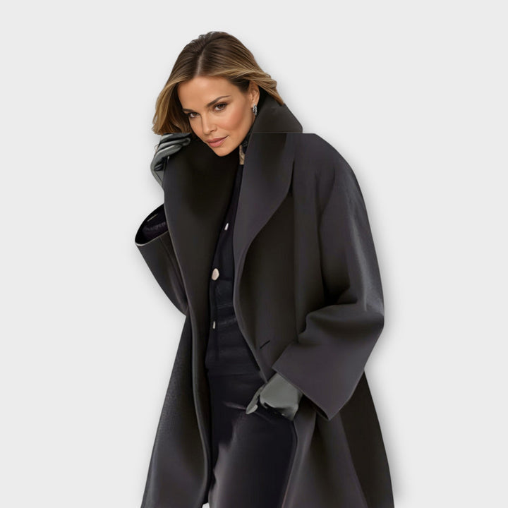Womens Oversized Wrap Coat Relaxed Fit